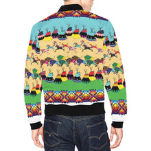 Load image into Gallery viewer, Horses and Buffalo Ledger White Bomber Jacket for Men
