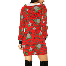 Load image into Gallery viewer, Strawberry Dreams Fire Hoodie Dress
