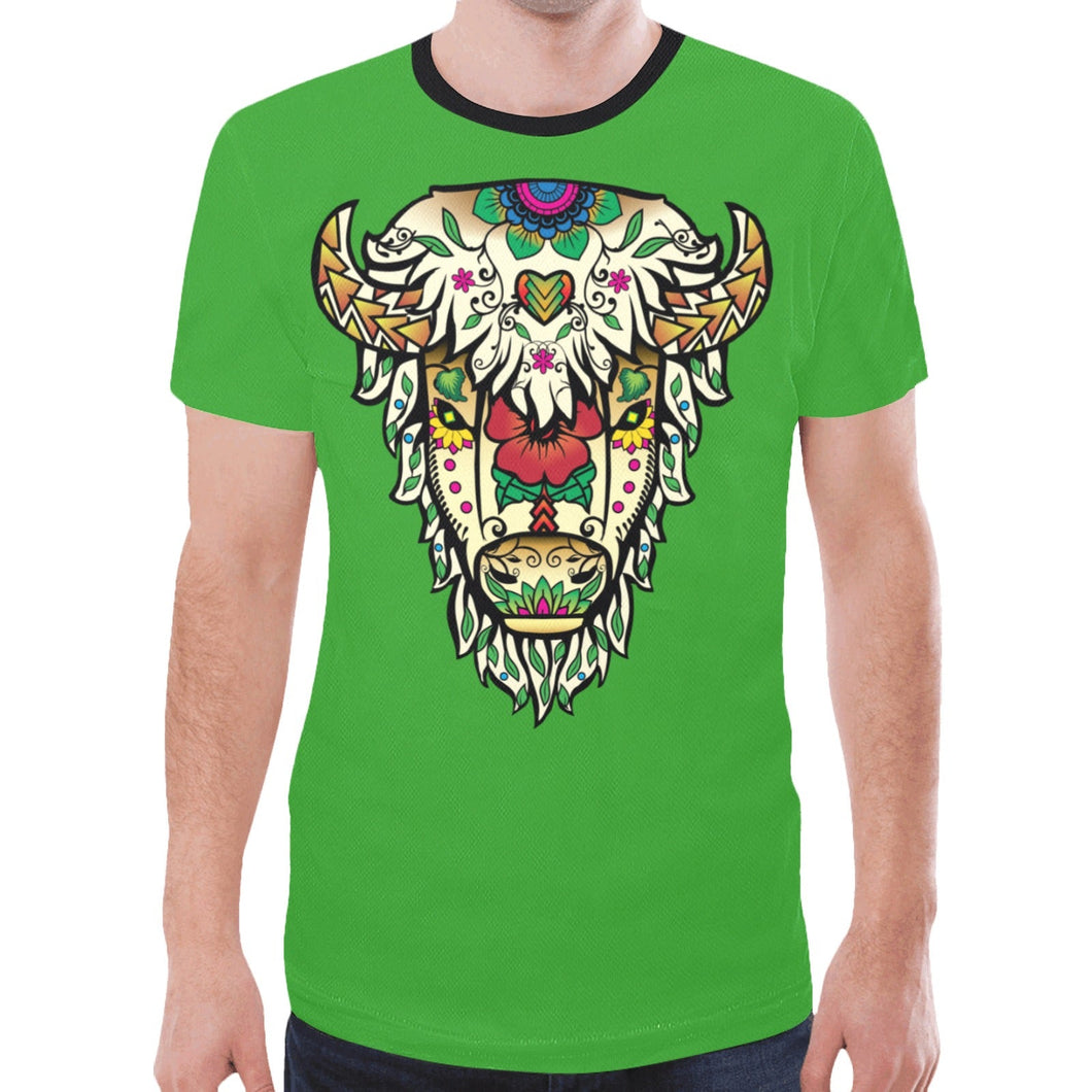 Buffalo Spirit Guide (Green) New T-shirt for Men