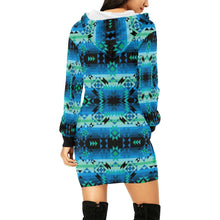 Load image into Gallery viewer, Green Star Hoodie Dress
