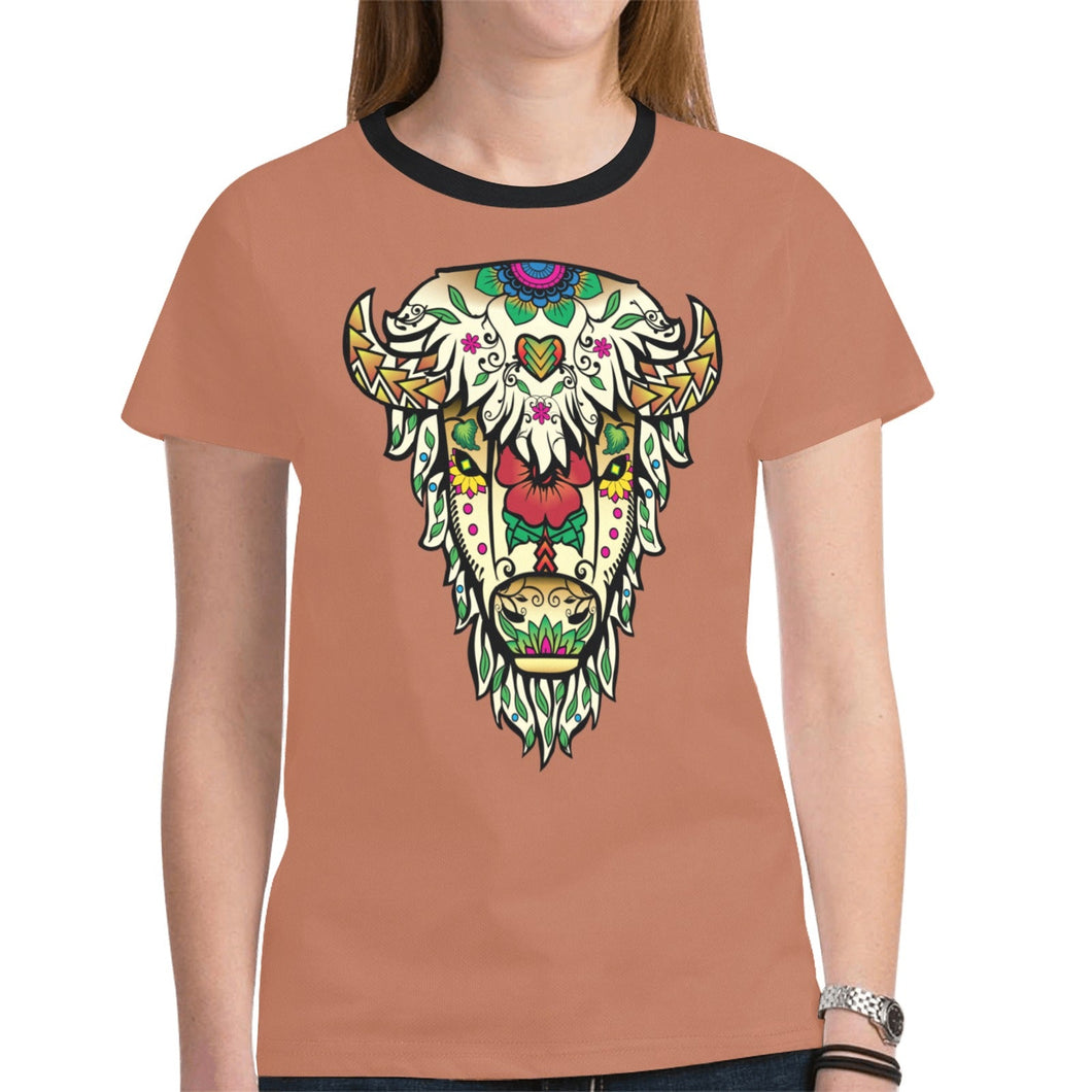 Buffalo Spirit Guide (Brown) New T-shirt for Women