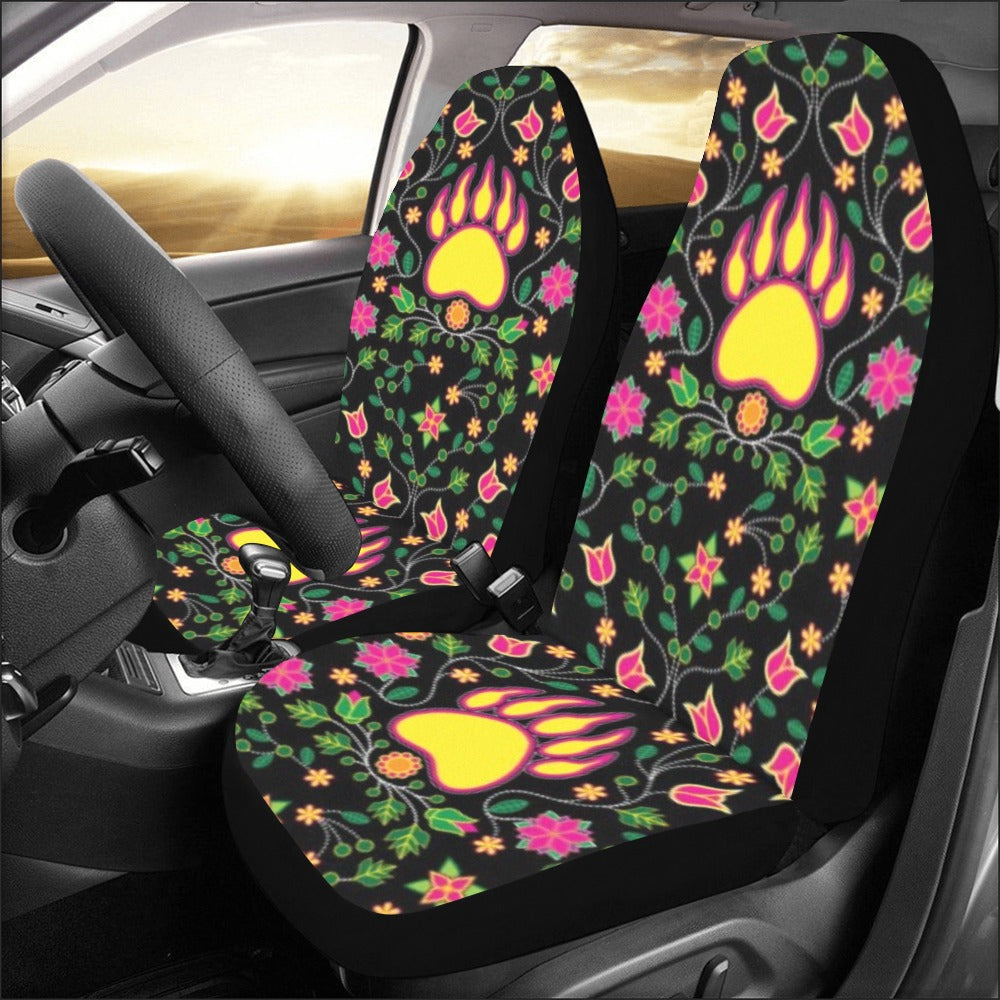 Floral Bearpaw Pink and Yellow Car Seat Covers (Set of 2)