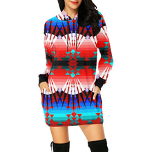 Load image into Gallery viewer, Northwest Ribbonwork Bustles Hoodie Dress
