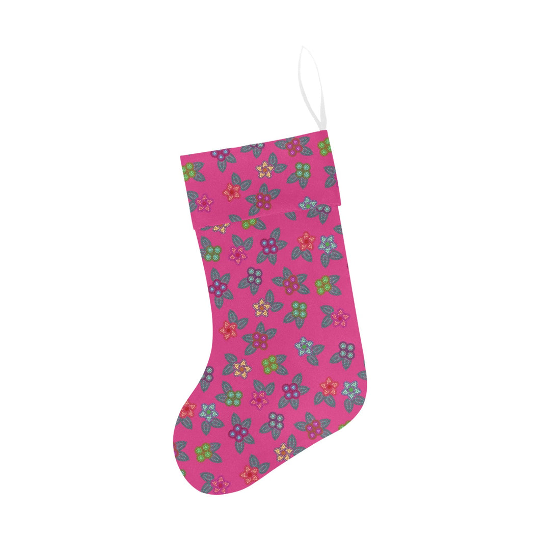 Berry Flowers Christmas Stocking