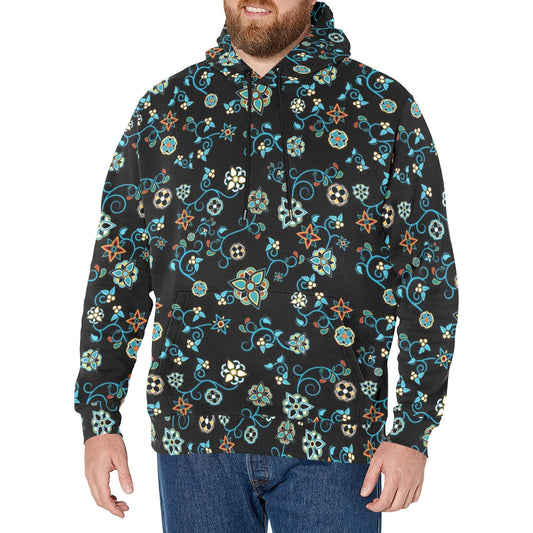 Ocean Bloom Men's Long Sleeve Fleece Hoodie