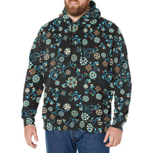 Load image into Gallery viewer, Ocean Bloom Men&#39;s Long Sleeve Fleece Hoodie
