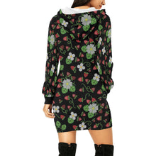 Load image into Gallery viewer, Strawberry Dreams Midnight Hoodie Dress
