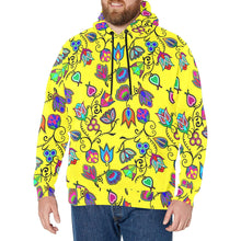 Load image into Gallery viewer, Indigenous Paisley Yellow Men&#39;s Long Sleeve Fleece Hoodie
