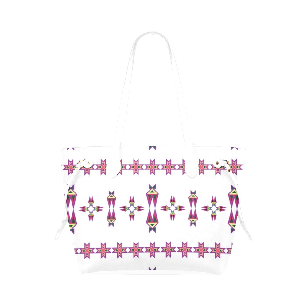 Four Directions Lodge Flurry Clover Canvas Tote Bag