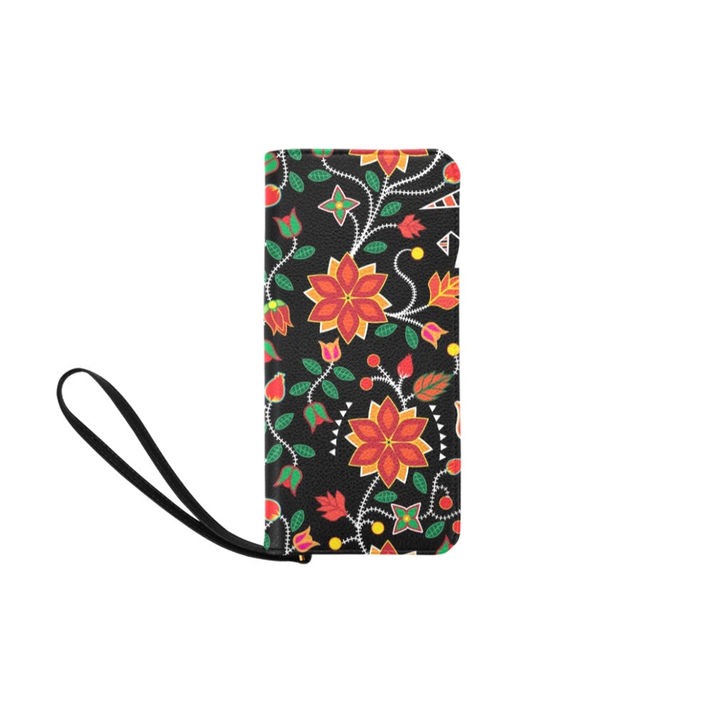 Floral Beadwork Six Bands Clutch