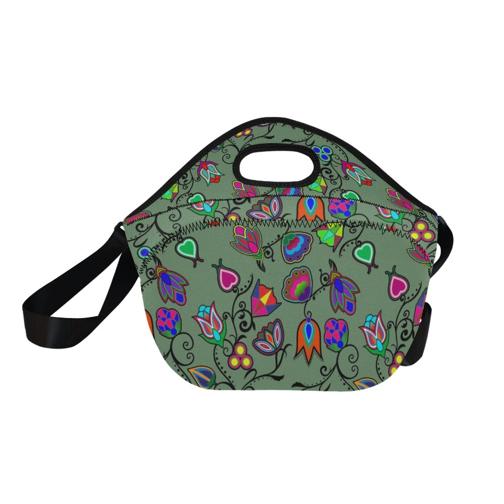 Indigenous Paisley Dark Sea Neoprene Lunch Bag/Large