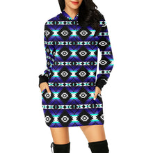 Load image into Gallery viewer, Cree Confederacy Midnight Hoodie Dress
