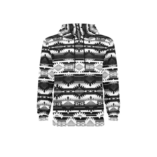 Okotoks Black and White Fleece Hoodie
