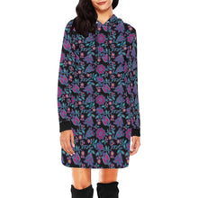 Load image into Gallery viewer, Beaded Nouveau Coal Hoodie Dress
