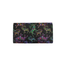 Load image into Gallery viewer, Neon Floral Elks Women&#39;s Trifold Wallet
