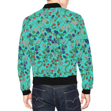 Load image into Gallery viewer, Grandmother Stories Turquoise Bomber Jacket for Men
