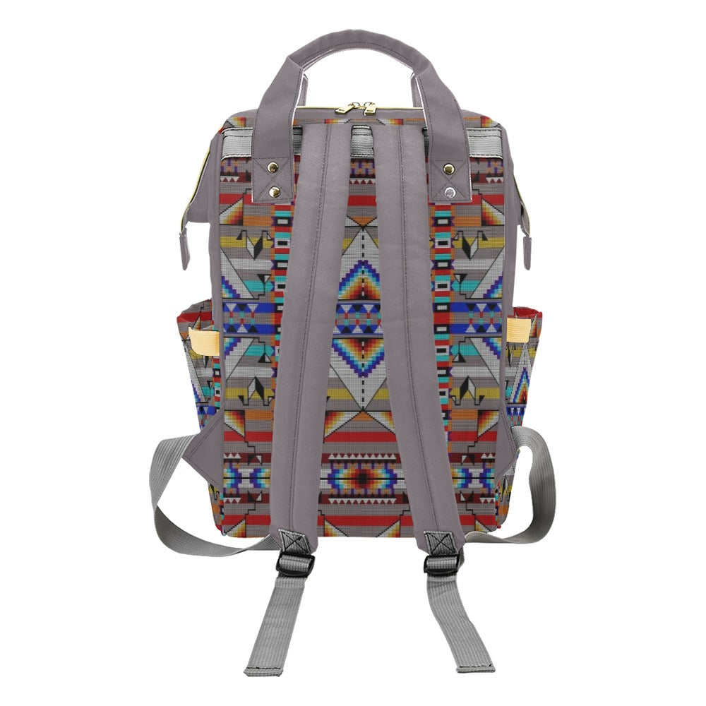 Medicine Blessing Grey Multi-Function Diaper Backpack/Diaper Bag