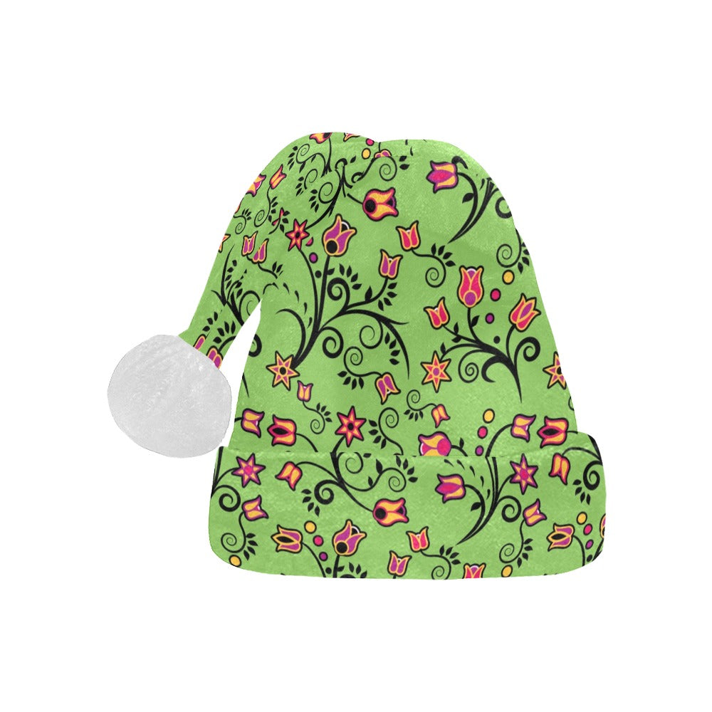 LightGreen Yellow Star Santa Hat