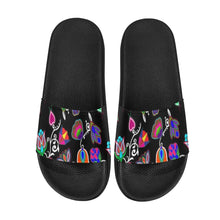 Load image into Gallery viewer, Indigenous Paisley Black Women&#39;s Slide Sandals
