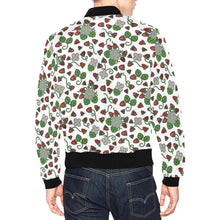 Load image into Gallery viewer, Strawberry Dreams White Bomber Jacket for Men
