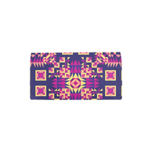 Load image into Gallery viewer, Kaleidoscope Bleu Women&#39;s Trifold Wallet
