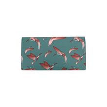 Load image into Gallery viewer, Red Swift Turquoise Women&#39;s Trifold Wallet
