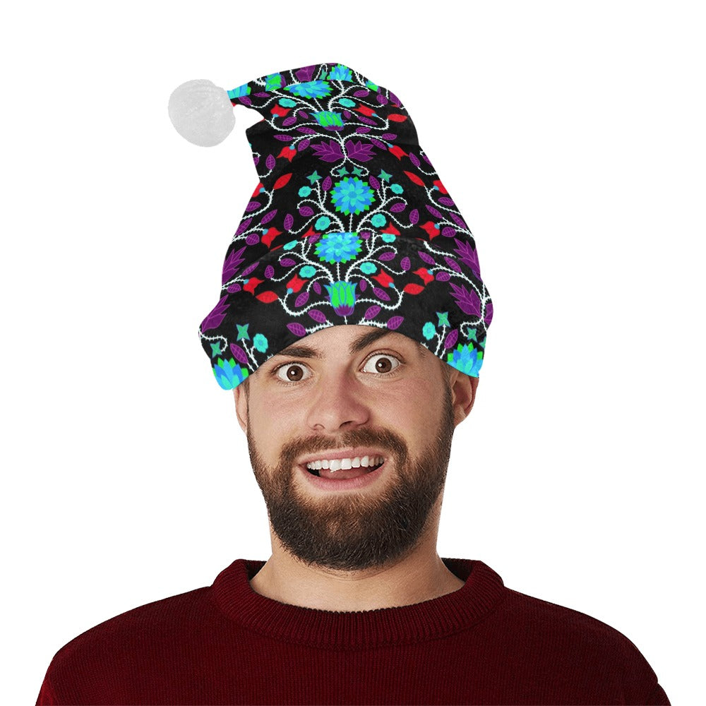 Floral Beadwork Four Clans Winter Santa Hat