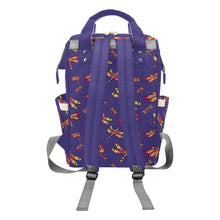 Load image into Gallery viewer, Gathering Purple Multi-Function Diaper Backpack/Diaper Bag
