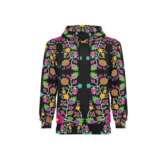 Floral Beadwork Fleece Hoodie