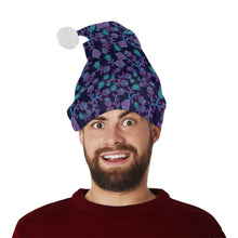 Load image into Gallery viewer, Beaded Blue Nouveau Santa Hat
