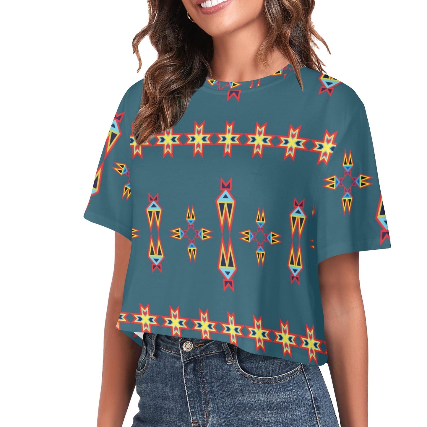 Four Directions Lodges Ocean Crop Top