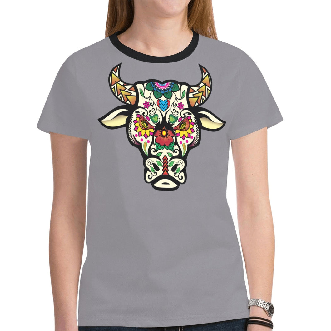 Bull Spirit Guide (Dark Gray) New T-shirt for Women