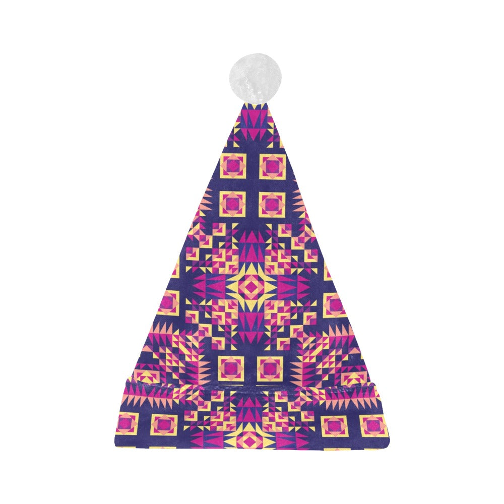 Kaleidoscope Bleu Santa Hat