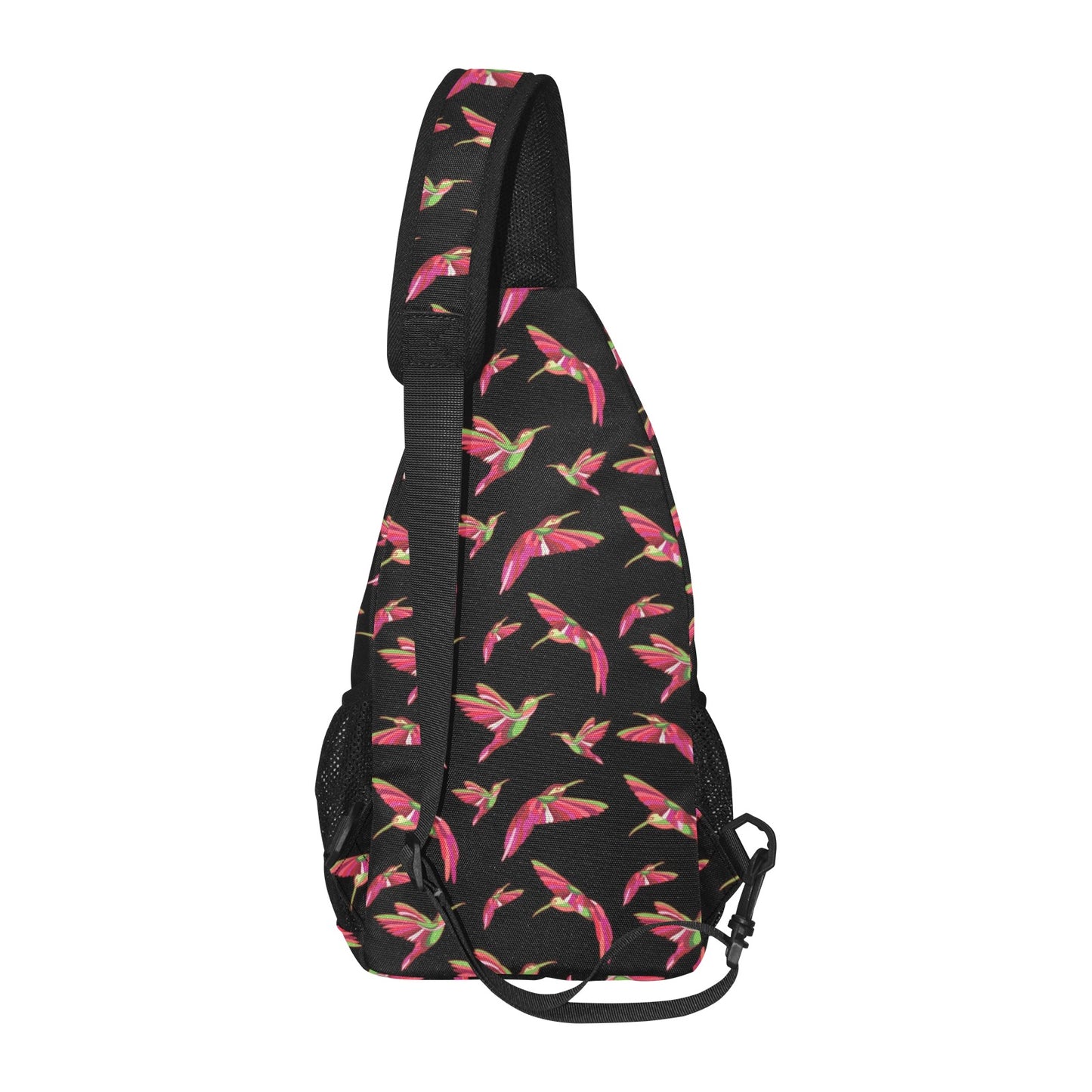 Red Swift Colourful Black Chest Bag