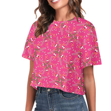 Load image into Gallery viewer, Willow Bee Bubblegum Crop Top
