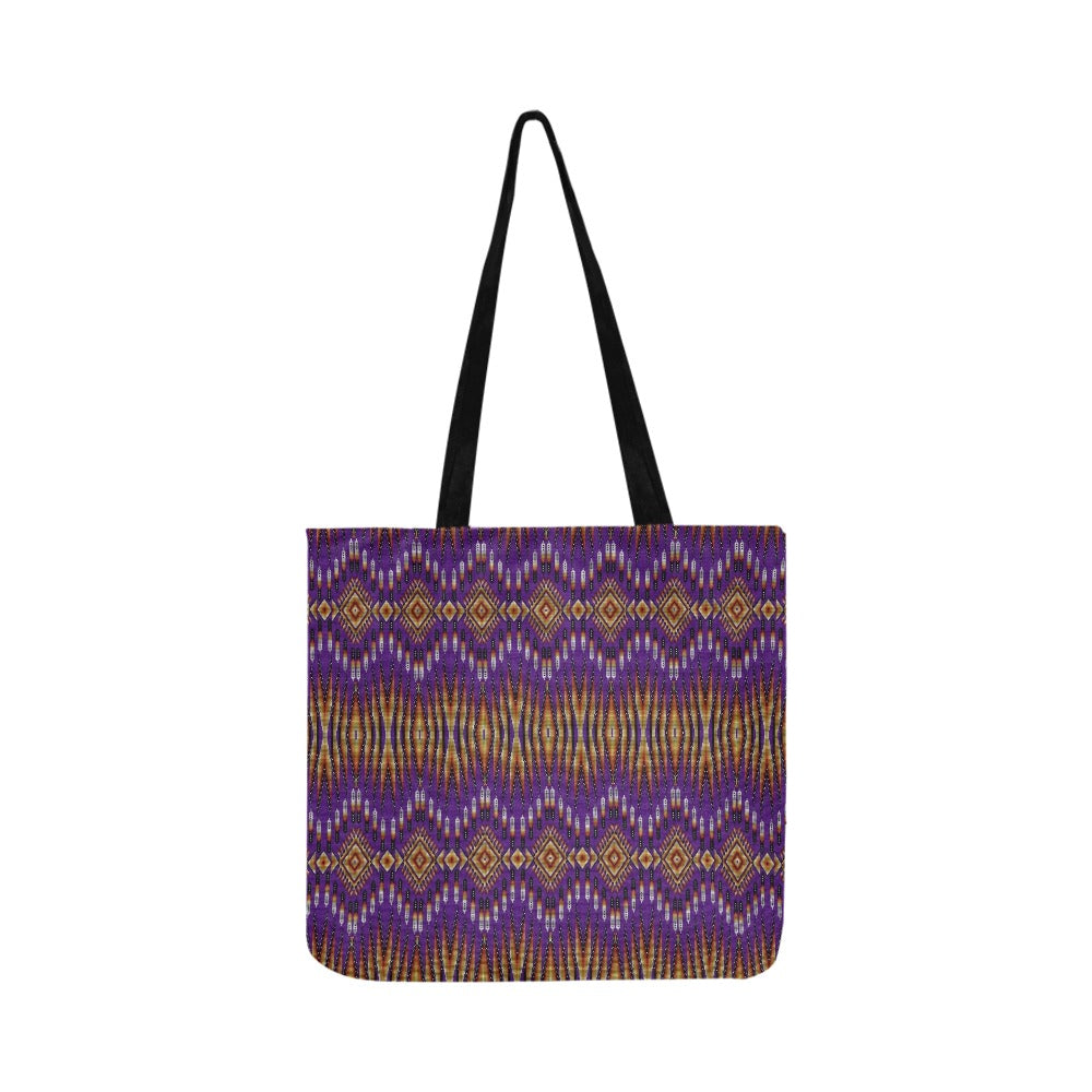 Fire Feather Purple Reusable Shopping Bag