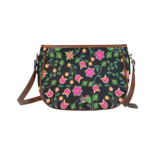 Load image into Gallery viewer, Floral Bearpaw Pink and Yellow Saddle Bag
