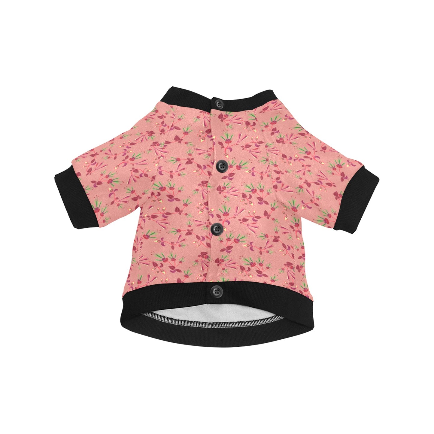 Swift Floral Peach Rouge Remix Pet Dog Round Neck Shirt