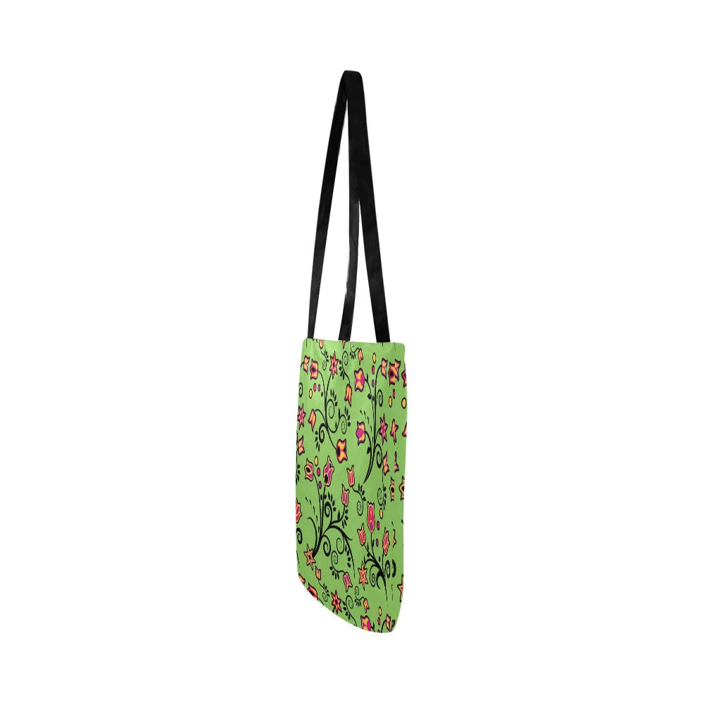 LightGreen Yellow Star Reusable Shopping Bag