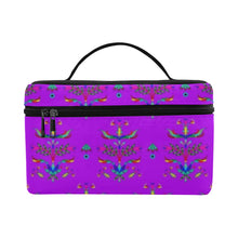 Load image into Gallery viewer, Dakota Damask Purple Cosmetic Bag/Large
