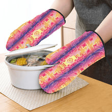 Load image into Gallery viewer, Kaleidoscope Dragonfly Oven Mitt &amp; Pot Holder
