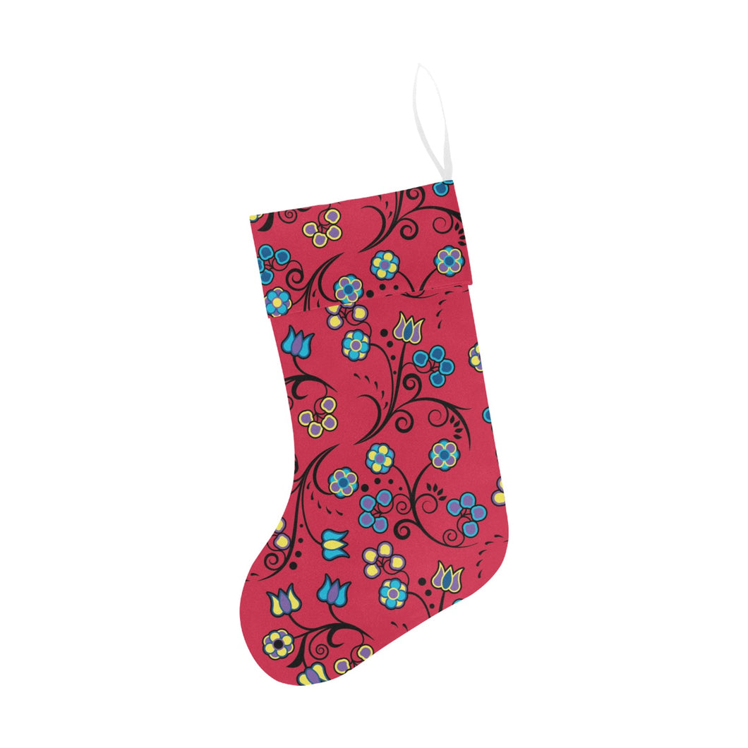 Blue Trio Cardinal Christmas Stocking