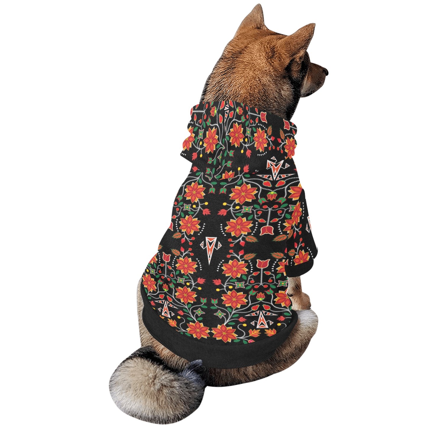 Floral Beadwork Six Bands Pet Dog Hoodie