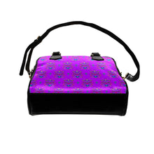 Load image into Gallery viewer, Dakota Damask Purple Shoulder Handbag
