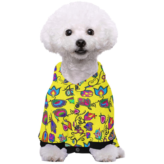 Indigenous Paisley Yellow Pet Dog Hoodie