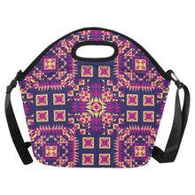 Load image into Gallery viewer, Kaleidoscope Bleu Neoprene Lunch Bag/Large
