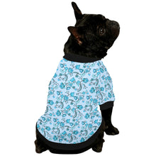 Load image into Gallery viewer, Blue Floral Amour Pet Dog Round Neck Shirt
