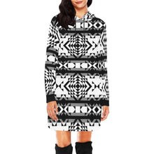 Load image into Gallery viewer, Black Rose Blizzard Hoodie Dress
