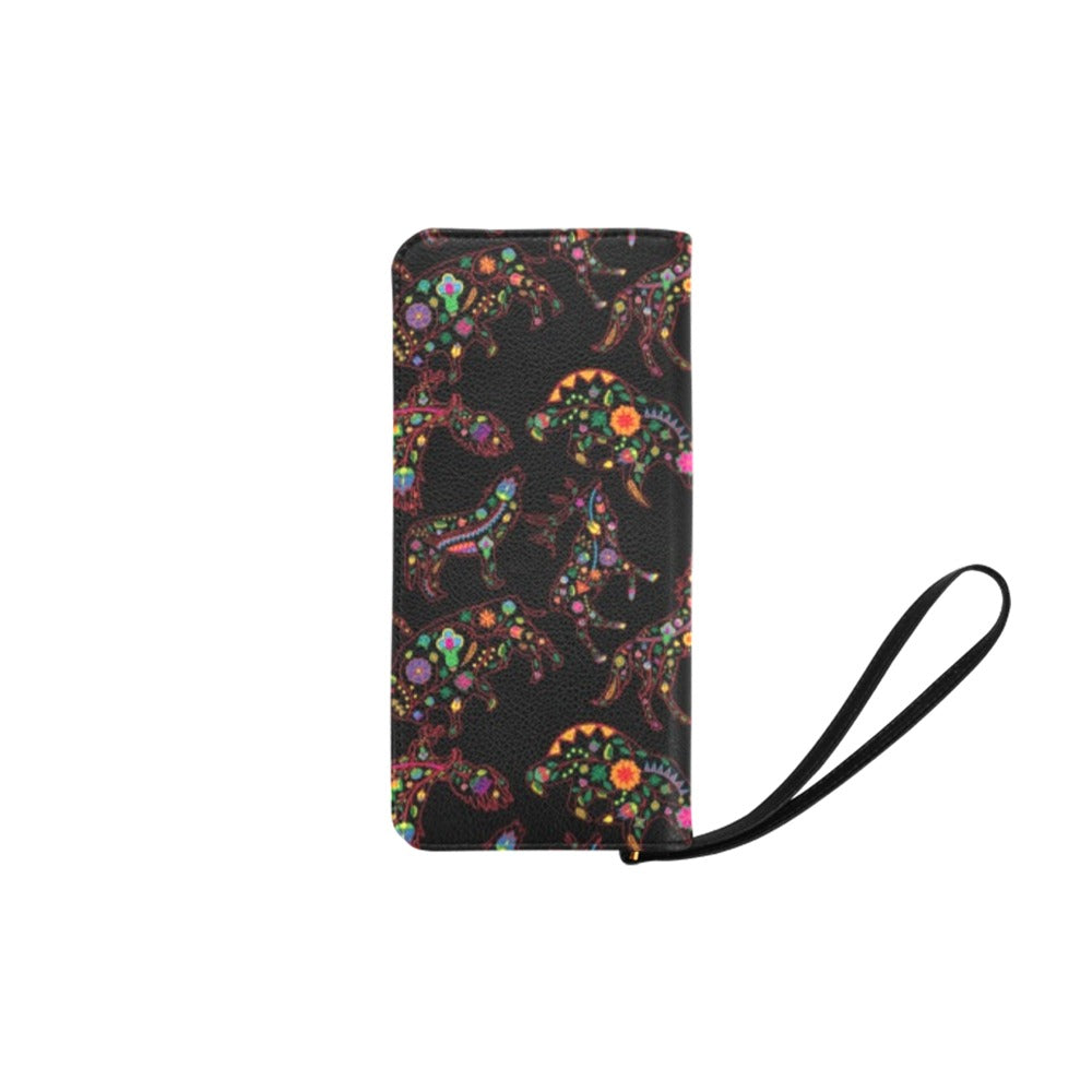 Neon Floral Animals Women's Clutch Purse