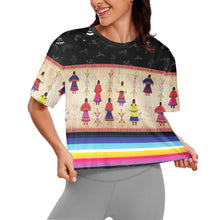 Load image into Gallery viewer, Ledger Round Dance Midnight Crop Top
